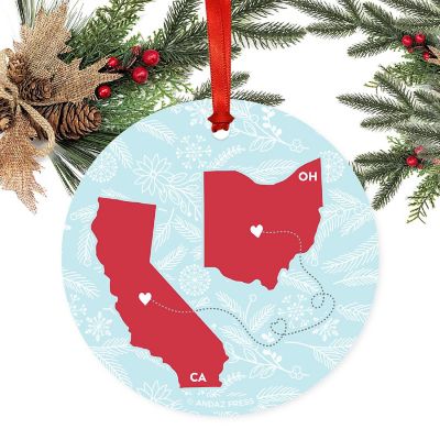 Round Keepsake Ornament, CA &amp; OH Image 2