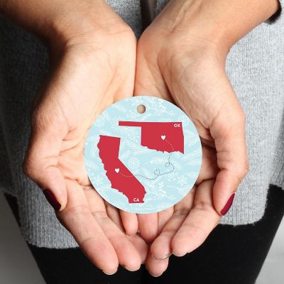 Round Keepsake Ornament, CA &amp; OK Image 1