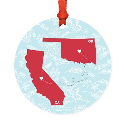 Round Keepsake Ornament, CA &amp; OK Image 2