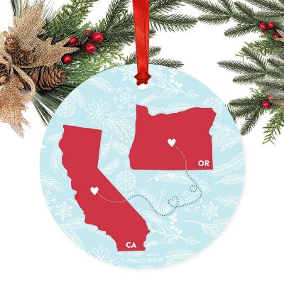 Round Keepsake Ornament, CA &amp; OR Image 2