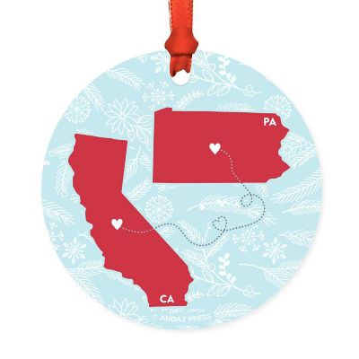 Round Keepsake Ornament, CA &amp; PA Image 2