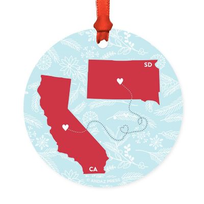 Round Keepsake Ornament, CA &amp; SD Image 1