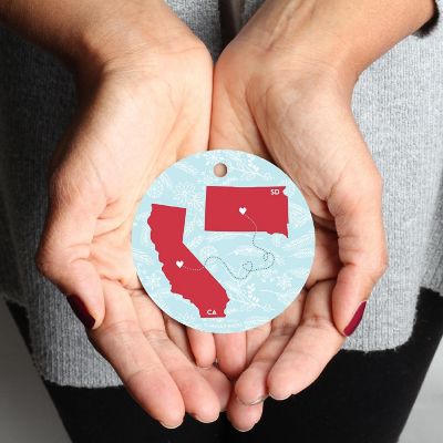 Round Keepsake Ornament, CA &amp; SD Image 2
