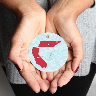 Round Keepsake Ornament, CA &amp; TN Image 1