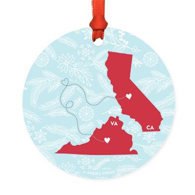 Round Keepsake Ornament, CA &amp; VA Image 2