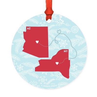 Round Keepsake Ornament, NY &amp; AZ Image 1