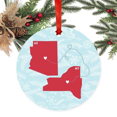 Round Keepsake Ornament, NY &amp; AZ Image 1