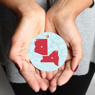 Round Keepsake Ornament, NY &amp; AZ Image 2