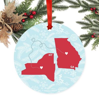 Round Keepsake Ornament, NY &amp; GA Image 2