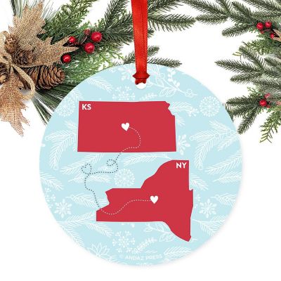 Round Keepsake Ornament, NY &amp; KS Image 1