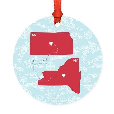 Round Keepsake Ornament, NY &amp; KS Image 1