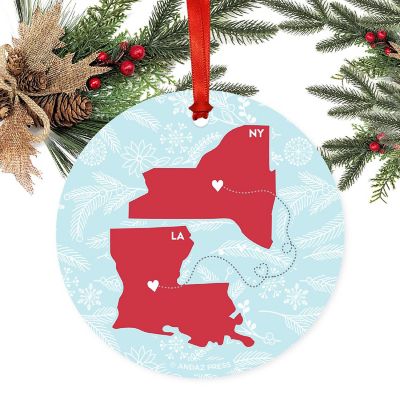 Round Keepsake Ornament, NY &amp; LA Image 2