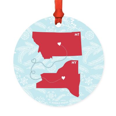 Round Keepsake Ornament, NY &amp; MT Image 1