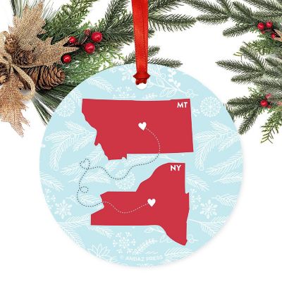 Round Keepsake Ornament, NY &amp; MT Image 2