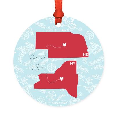Round Keepsake Ornament, NY &amp; NE Image 1