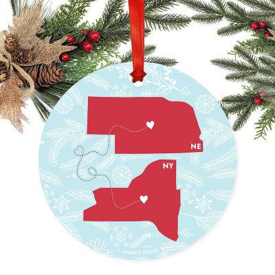 Round Keepsake Ornament, NY &amp; NE Image 2