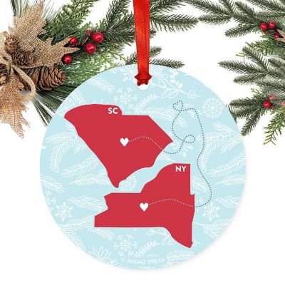 Round Keepsake Ornament, NY &amp; SC Image 1