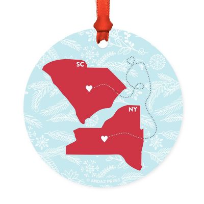 Round Keepsake Ornament, NY &amp; SC Image 1