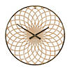 Round Lattice Wood Wall Clock 23.75"D Mdf/Iron Image 1