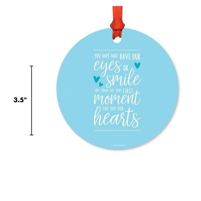 Round Metal Adoption Boy Ornament Image 2