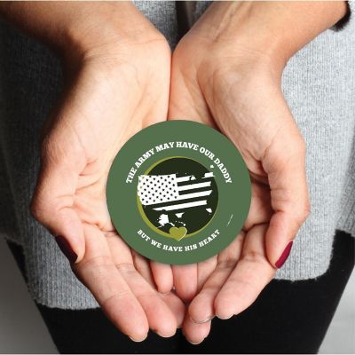 Round Metal Army Daddy Ornament Image 2