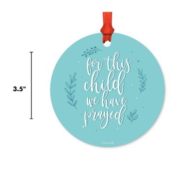 Round Metal Child Prayed Boy Ornament Image 2