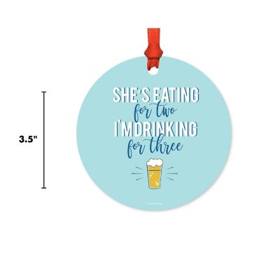 Round Metal Eating For Two Ornament Image 2