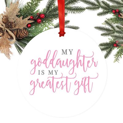 Round Metal Goddaughter Greatest Gift Image 1