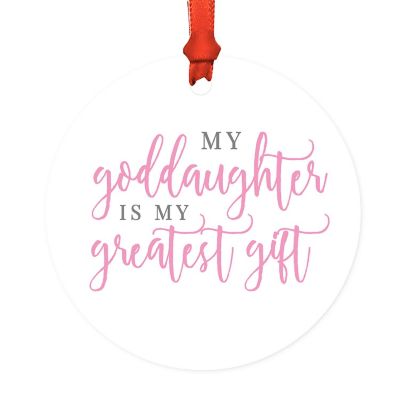 Round Metal Goddaughter Greatest Gift Image 1