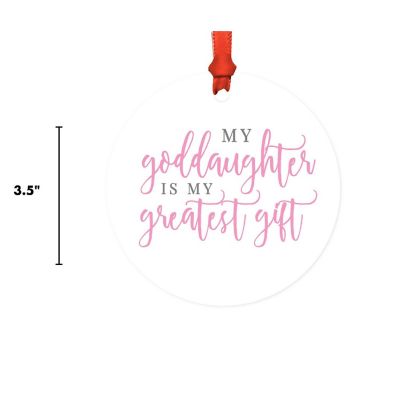 Round Metal Goddaughter Greatest Gift Image 2