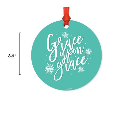 Round Metal Grace Upon Grace Ornament Image 2