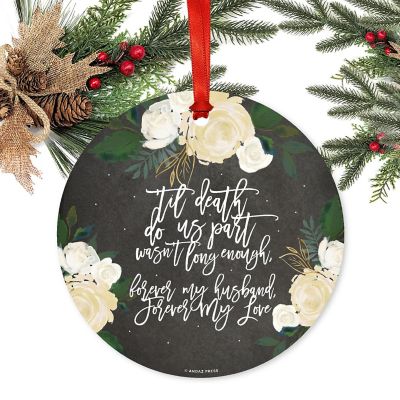 Round Metal Husband Forever Ornament Image 1