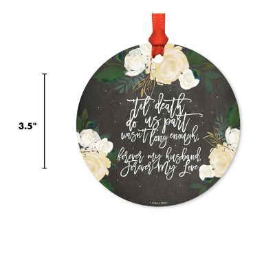 Round Metal Husband Forever Ornament Image 2