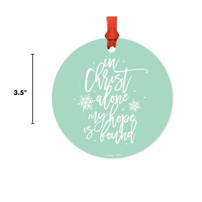 Round Metal in Christ Alone Ornament Image 2