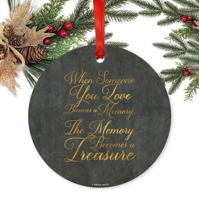 Round Metal Memory Treasure Ornament Image 1