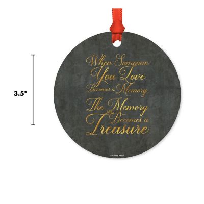 Round Metal Memory Treasure Ornament Image 2