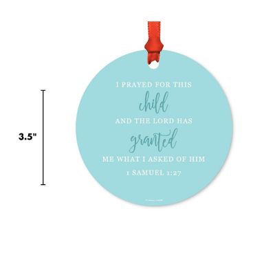 Round Metal Prayed Child Ornament Image 2