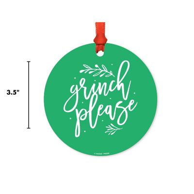 Round Metal Script, Grinch Please Image 2