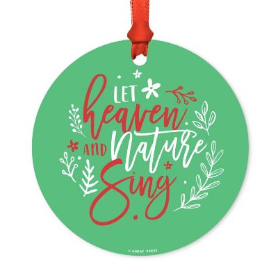 Round Metal Script Ornament, Faith Image 1