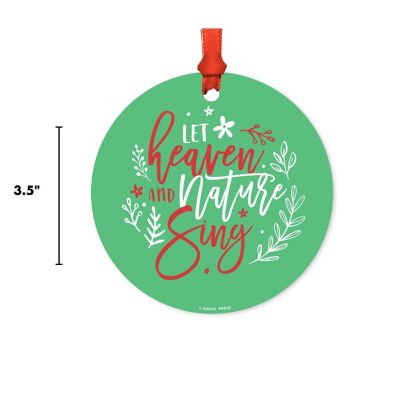 Round Metal Script Ornament, Faith Image 2