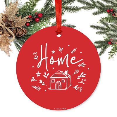 Round Metal Script Ornament, Home Image 1