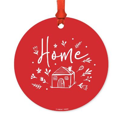 Round Metal Script Ornament, Home Image 1
