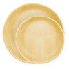 Round Palm Leaf Eco Friendly Disposable Dinnerware Value Set (100 Dinner Plates + 100 Salad Plates) Image 1