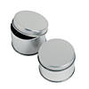Round Silvertone Tins Favor Containers - 24 Pc. Image 1