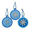 Round Snowflake Christmas Ornament Craft Kit - Makes 12 Image 1