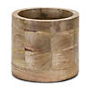 Round Wood Planter (Set Of 2) 5"H Wood Image 1