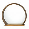 Round Wooden Mirror With Shelf 17.75X2.75X16" Image 1