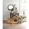 Round Wooden Mirror With Shelf 17.75X2.75X16" Image 2