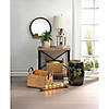 Round Wooden Mirror With Shelf 17.75X2.75X16" Image 3