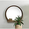 Round Wooden Mirror With Shelf 17.75X2.75X16" Image 4